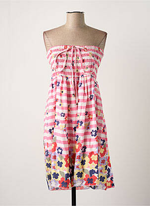 Robe courte rose ICHI femme