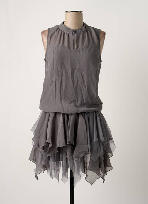 Robe mi-longue gris ONLY pour femme