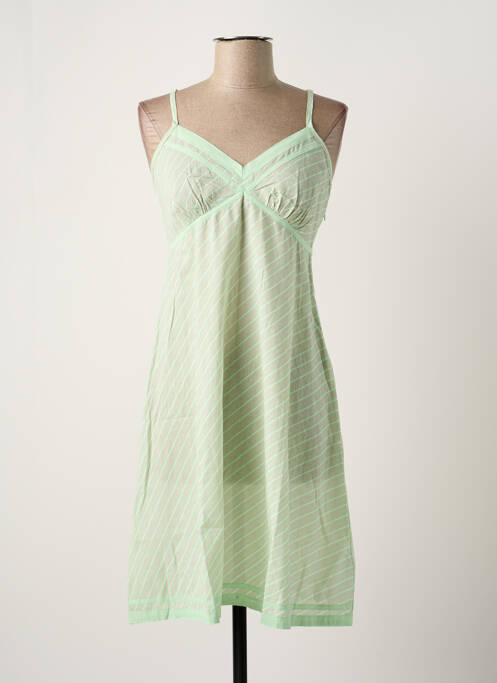 Robe mi-longue vert ICHI pour femme