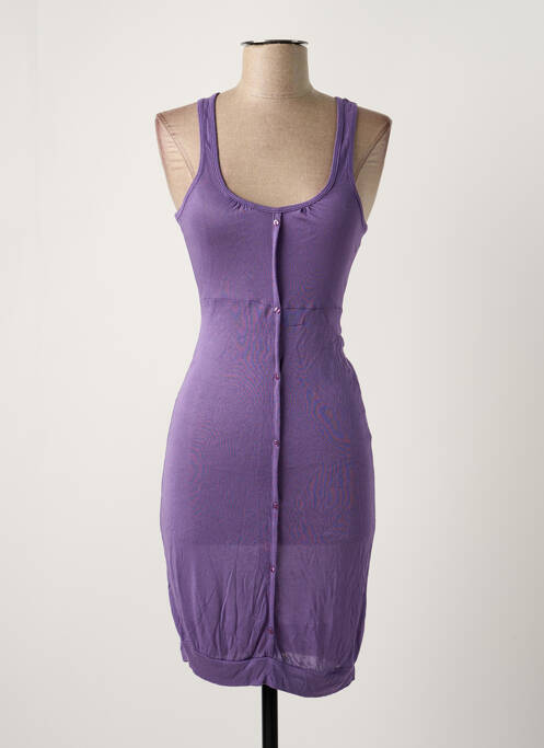 Robe mi-longue violet ONLY pour femme