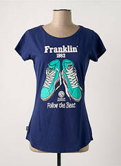 T-shirt bleu FRANKLIN MARSHALL pour femme seconde vue