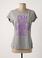 T-shirt gris FRANKLIN MARSHALL pour femme seconde vue