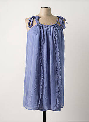 Robe mi-longue bleu VERO MODA femme