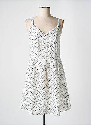 Robe mi-longue blanc MOLLY BRACKEN femme