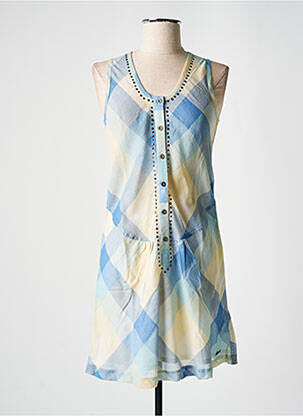 Robe courte bleu LE TEMPS DES CERISES femme