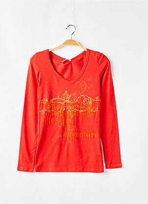 T-shirt orange ICHI femme