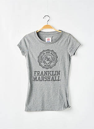 T-shirt gris FRANKLIN MARSHALL femme