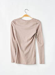 T-shirt marron VERO MODA pour femme seconde vue