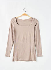 T-shirt marron VERO MODA pour femme seconde vue