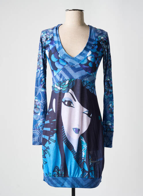 Robe courte bleu DESIGUAL pour femme