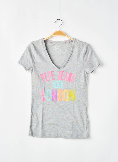 T-shirt gris PEPE JEANS pour femme