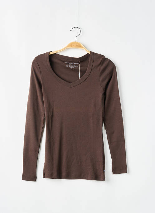 T-shirt marron VERO M pour femme