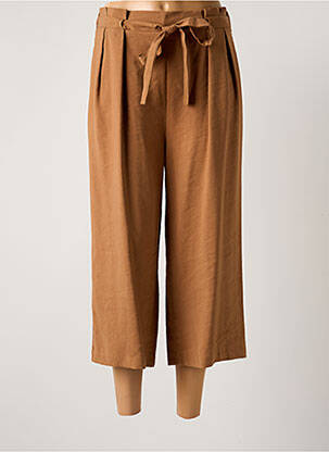 Pantacourt taille élastique taille normale marron B.YU femme