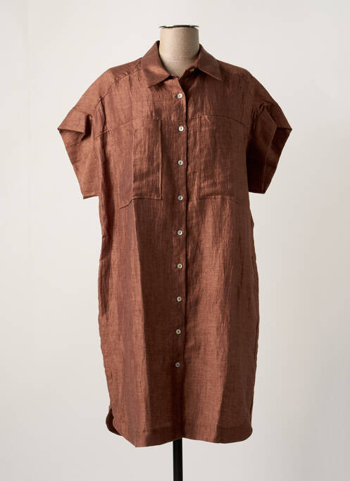 Robe mi-longue marron B.YU pour femme