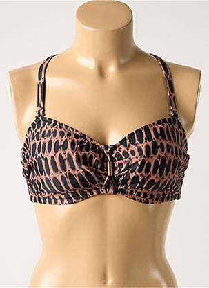 Haut de maillot de bain stretch haut bandeau marron FANTASIE femme