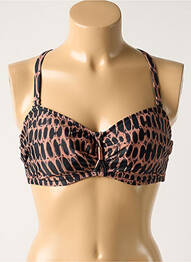 Haut de maillot de bain stretch haut bandeau marron FANTASIE femme
