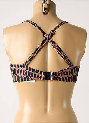 Haut de maillot de bain stretch haut bandeau marron FANTASIE femme