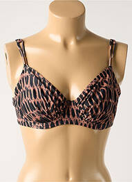 Haut de maillot de bain stretch haut soutien-gorge emboitant marron FANTASIE femme