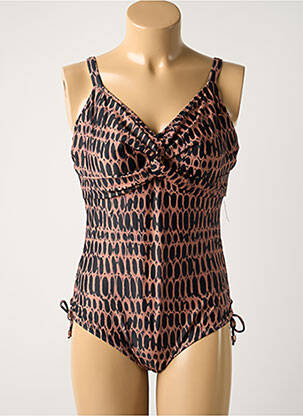 Maillot de bain 1 pièce haut soutien-gorge emboitant haut soutien-gorge emboitant marron FANTASIE femme