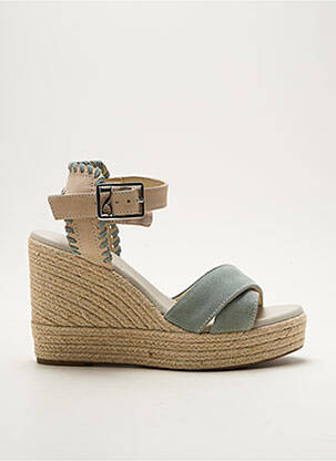 Espadrilles nubuck talon haut de 10cm et plus bleu NERO GIARDINI femme