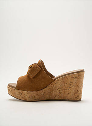 Mules/sabots bout ouvert talon de 7 à 9cm marron NERO GIARDINI femme