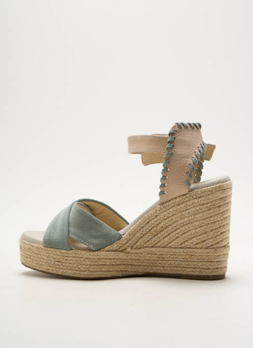 Espadrilles nubuck talon haut de 10cm et plus bleu NERO GIARDINI femme
