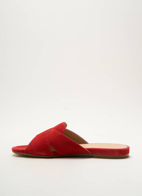 Mules/sabots chiquet talon plat jusqu'à 3cm rouge UNISA femme