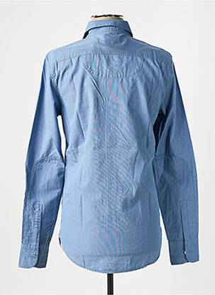 Chemise manches longues bleu SUPERDRY homme