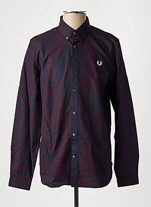 Chemise manches longues bleu FRED PERRY pour homme