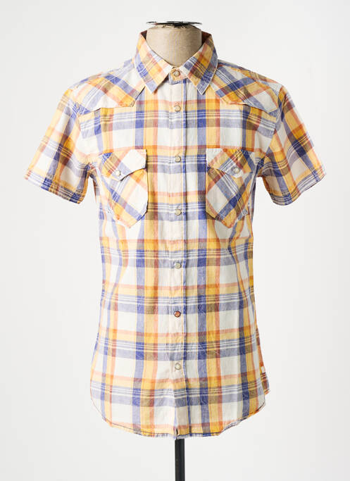 Chemise manches courtes jaune TEDDY SMITH homme