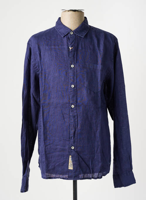 Chemise manches longues bleu JACHS pour homme