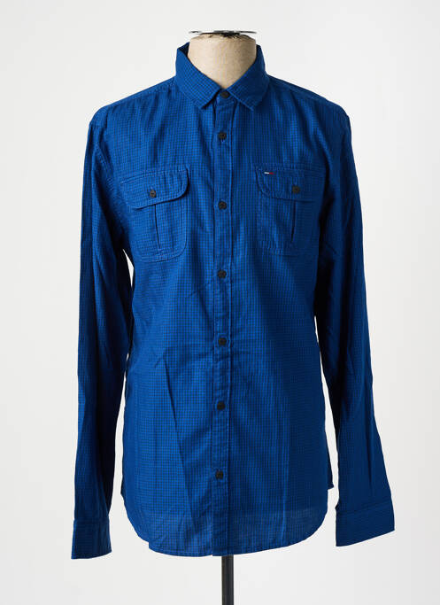 Chemise manches longues bleu TOMMY HILFIGER pour homme