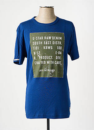 T-shirt bleu G STAR homme