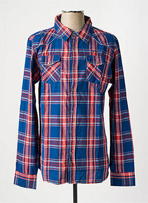 Chemise Manches Courtes Japan Rags - Carreaux Bleus - Taille M - Coton - Occasion TB état