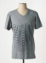 T-shirt gris CALVIN KLEIN pour homme seconde vue