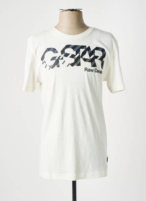 T-shirt blanc G STAR pour homme