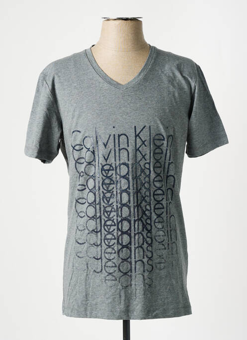 T-shirt gris CALVIN KLEIN pour homme