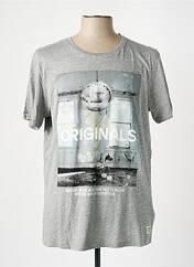 T-shirt gris JACK & JONES pour homme seconde vue