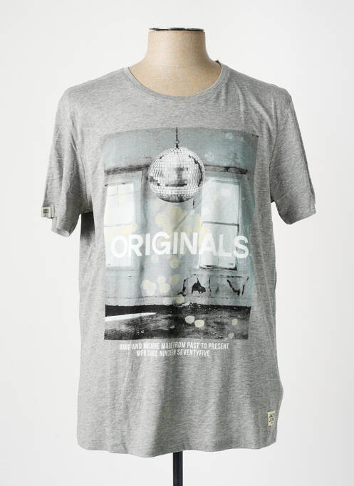 T-shirt gris JACK & JONES pour homme