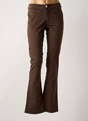 Pantalon droit marron LA BRIGADA INTERNACIONAL pour femme seconde vue