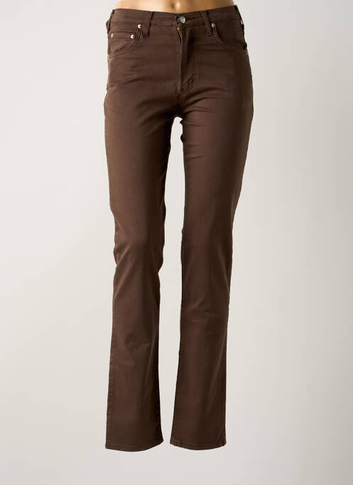 Pantalon droit marron CIMARRON pour femme