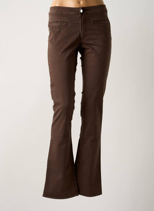 Pantalon droit marron LA BRIGADA INTERNACIONAL pour femme