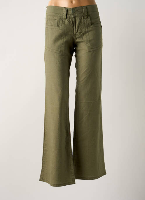 Pantalon droit vert FREEMAN T.PORTER pour femme