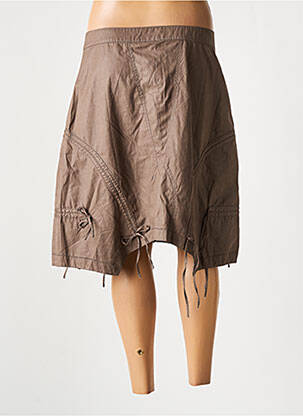 Jupe mi-longue marron LOLA ESPELETA femme