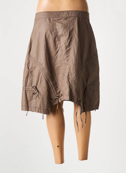 Jupe mi-longue marron LOLA ESPELETA pour femme