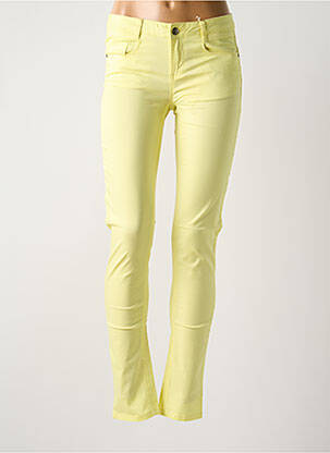 Pantalon slim jaune LES P'TITES BOMBES femme