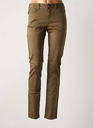 Pantalon slim marron LES P'TITES BOMBES pour femme