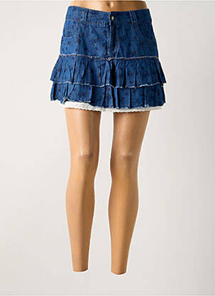Jupe courte bleu ONLY femme