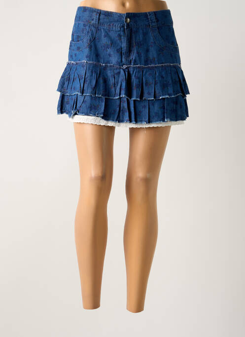 Jupe courte bleu ONLY femme