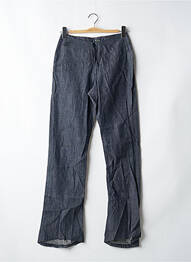 Pantalon droit fermeture zippée sous rabat boutonné taille normale bleu BE YOU K femme
